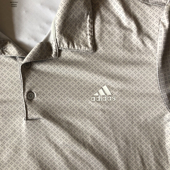 Adidas Men's Ultimate UPF50 DOT Print Golf Polo Silver XL‎ - Picture 3 of 5